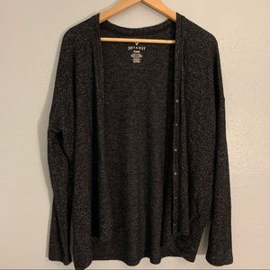Heather Black Cardigan - Small - American Eagle